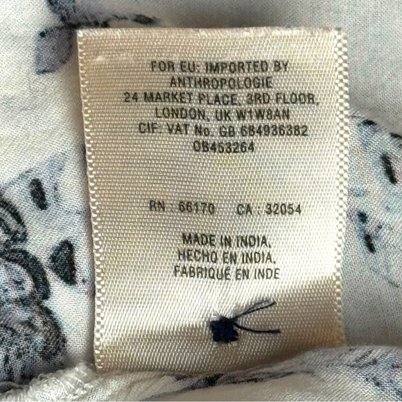 Maeve Anthropologie Fauna Animal Print Button Front Boho Chic Tunic Top Size M - Picture 7 of 9